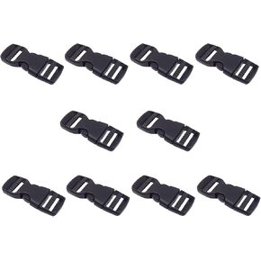 DGQ أبازيم جانبية سريعة الفك بعرض 5/8 بوصة، 10 حزم مزدوجة قابلة للتعديل بدون مشابك خياطة، استبدال البلاستيك شديد التحمل لحزام الظهر من النايلون، حزمة مراوح حزام من النايلون، أطواق الكلاب in Kuwait