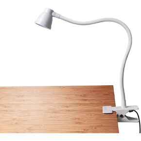 Clamp Desk Lamp, Clip on Reading Light, 3000-6500K Adjustable Color Temperature, 6 Illumination Modes, 10 Led Beads (Black)