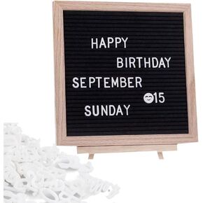 Felt Letter Sign Board,10x10 Inch Message Board with 340 Changeable Letters and Stand,Black Announcement Board Gift in Saudi Arabia
