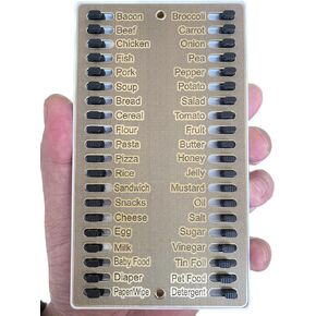 Metal Grocery List Reusable Shopping List Memory Reminder Board (Magnetic)
