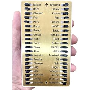 Metal Grocery List Reusable Shopping List Memory Reminder Board (Magnetic)