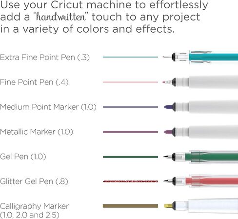 Cricut Ultimate Fine Point Pen Set, 0.4mm Fine Tip Pens to Write, Draw & Color, Create Personalized Cards & Invites, Use with Cricut Maker and Explore Cutting Machines, 30 Assorted Colored Pens 1 Pack in Saudi Arabia