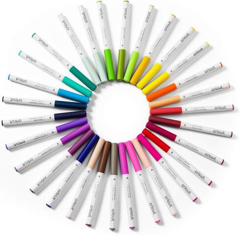 Cricut Ultimate Fine Point Pen Set, 0.4mm Fine Tip Pens to Write, Draw & Color, Create Personalized Cards & Invites, Use with Cricut Maker and Explore Cutting Machines, 30 Assorted Colored Pens 1 Pack in Saudi Arabia