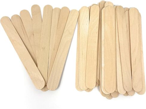 Jumbo 6 Inch Wooden Multi-Purpose Popsicle Sticks,Craft, Ice Cream, Wax, Waxing, Tongue Depressor Wood Sticks [100 Count] in Saudi Arabia