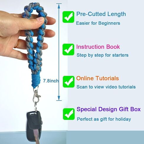 مجموعات Ewparts Easy Macrame للبالغين المبتدئين المورد الخرز الخشبي، الخواتم، وتد خشبي لشماعات نبات Macrame، جدار Macrame معلق مع تعليمات للمبتدئين Macrame in Kuwait