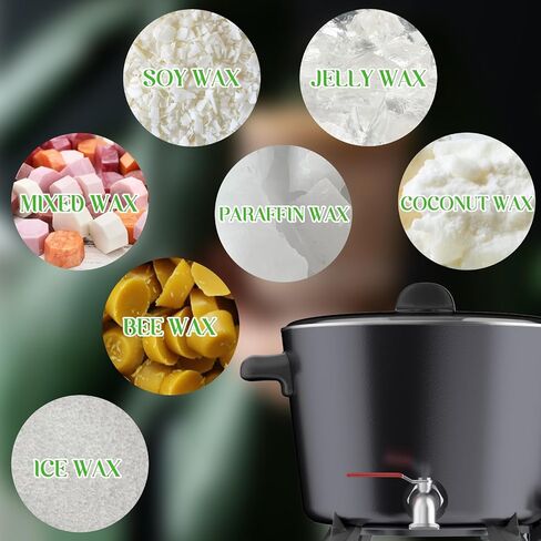 وعاء صهر الشمع الكهربائي لصنع الشموع 7 QT / 14 LBs وعاء صهر شمع الصويا غير لاصق مع صنبور صب والتحكم في درجة الحرارة in Saudi Arabia