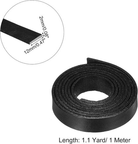 uxcell 3.3 Yards 10mm Flat Leather Cord, Leather Lacing Strips for DIY Crafts Red Brown in Saudi Arabia