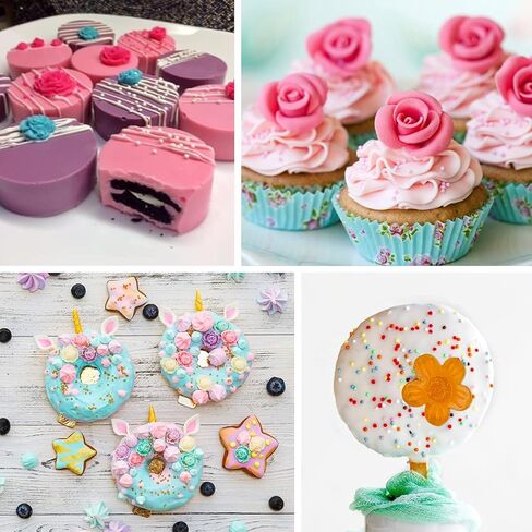 24 قالب زهرة فندان تجويف، قالب سيليكون ثلاثي الأبعاد على شكل زهرة صغيرة لحلوى الشوكولاتة، تزيين الكيك، طين البوليمر، صناعة السكر، صب مجوهرات الراتنج in Kuwait