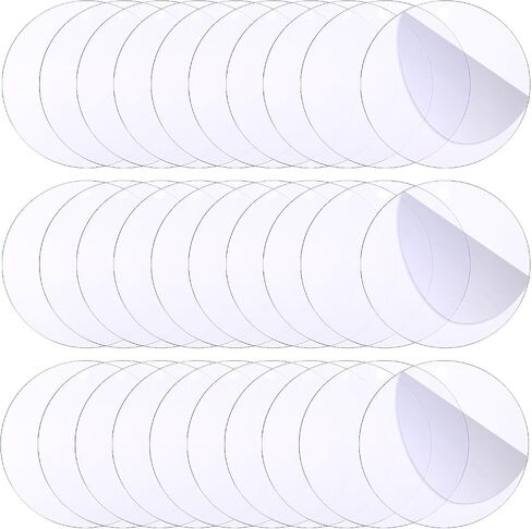 30 Pack Clear Acrylic Disc Plexiglass Circle Blanks Transparent Round Acrylic Sheets Painting Blank Board Ornaments for DIY Projects Crafts Picture Frames Table Signs Halloween Christmas 2 Inch in Saudi Arabia