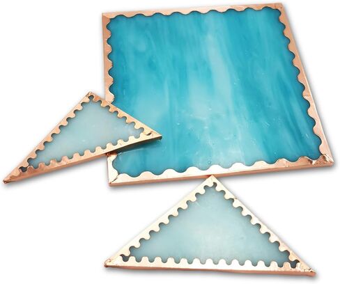 ARTIMUSES Black Backed 1/4 Inch Scalloped Copper Foil Tape for Stained Glass, DIY Handicrafts, Crafting in Saudi Arabia