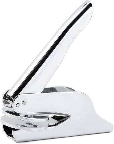 Book Embosser Embosser Stamp Library Stamp Hand-Held Embossing Stamp Embosser Stamp Your Own Text or Logo Design for Books Business Cards Paper (Color:Silver) in Kuwait