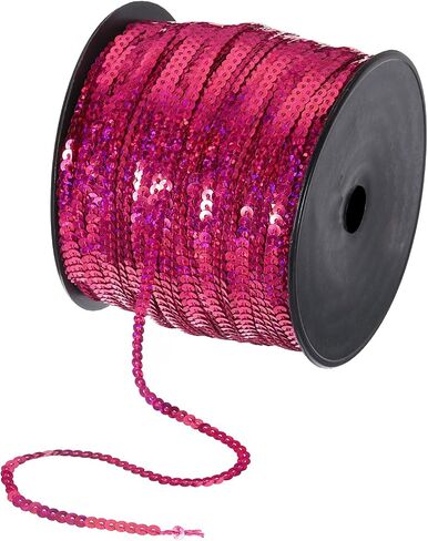 MECCANIXITY 100 Yards x 0.24 Inch Flat Sequin Strip Laser Sequins Fabric Paillette Spangle Sequins Trim for Crafts DIY Sequin Fringe Sewing Bling Brown in Saudi Arabia
