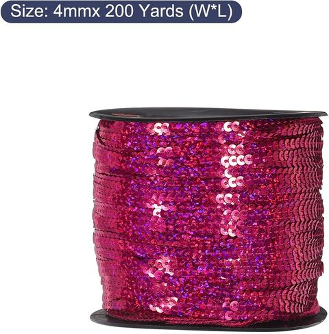 MECCANIXITY 100 Yards x 0.24 Inch Flat Sequin Strip Laser Sequins Fabric Paillette Spangle Sequins Trim for Crafts DIY Sequin Fringe Sewing Bling Brown in Saudi Arabia