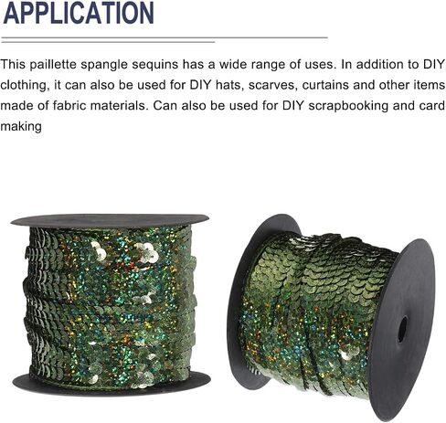MECCANIXITY 100 Yards x 0.24 Inch Flat Sequin Strip Laser Sequins Fabric Paillette Spangle Sequins Trim for Crafts DIY Sequin Fringe Sewing Bling Brown in Saudi Arabia