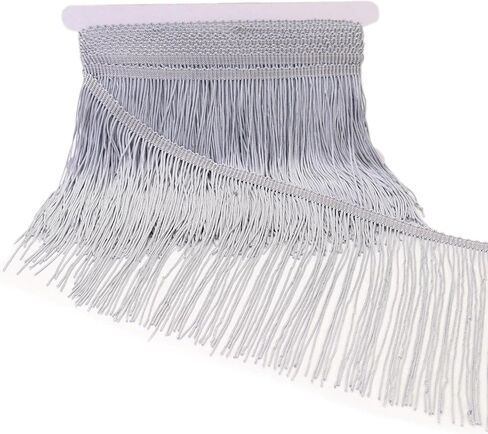 Silver Fringe Trim 5 Yards Fringe Tassel Trim Chainette Sewing Lace Trim for DIY Crafts Clothes Home Party Decoration in Saudi Arabia