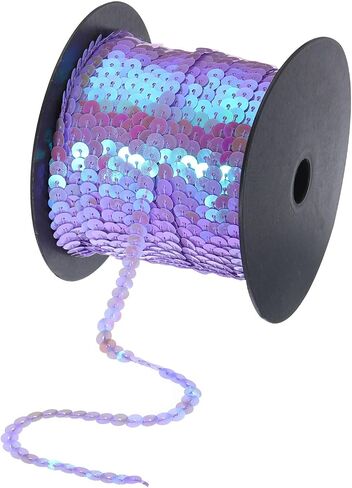 MECCANIXITY 100 Yards x 0.24 Inch Flat Sequin Strip Laser Sequins Fabric Paillette Spangle Sequins Trim for Crafts DIY Sequin Fringe Sewing Orange in Saudi Arabia