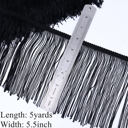 Silver Fringe Trim 5 Yards Fringe Tassel Trim Chainette Sewing Lace Trim for DIY Crafts Clothes Home Party Decoration in Saudi Arabia