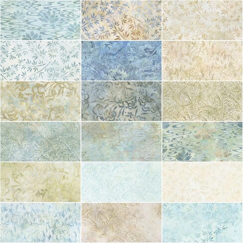 Robert Kaufman Fabrics Artisan Batiks Morning Mist Roll Up Strips in Saudi Arabia
