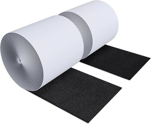 1x4 Inch Hook and Loop Strips with Adhesive, 30 Sets Heavy Duty Self Adhesive Tape Nylon Hook and Loop Fasten Mounting Tape for Home Office School and Crafting, Black in Saudi Arabia