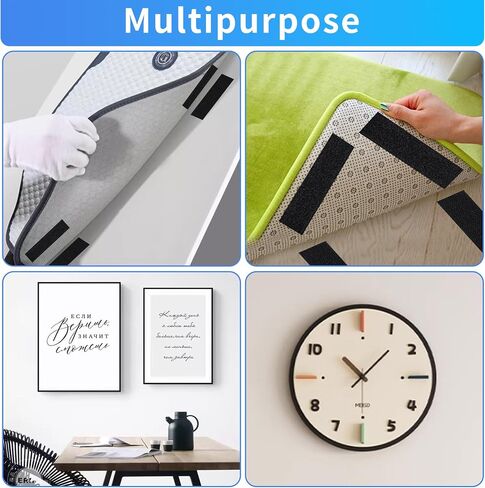 1x4 Inch Hook and Loop Strips with Adhesive, 30 Sets Heavy Duty Self Adhesive Tape Nylon Hook and Loop Fasten Mounting Tape for Home Office School and Crafting, Black in Saudi Arabia