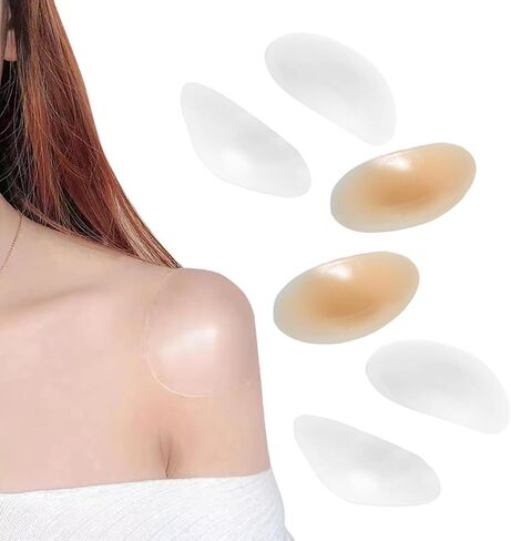 Shoulder Pads for Women's Clothing, Silicone Shoulder Pads, Anti-Slip Shoulder Push-up Pads. Revamp Your Wardrobe with Reusable Silicone Shoulder Pads - Stay Stylish All Day Long! in Saudi Arabia