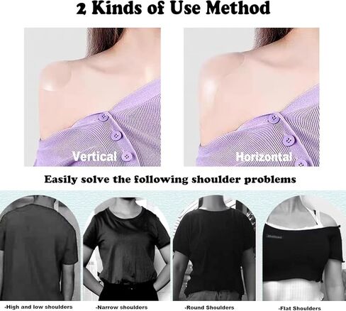 Shoulder Pads for Women's Clothing, Silicone Shoulder Pads, Anti-Slip Shoulder Push-up Pads. Revamp Your Wardrobe with Reusable Silicone Shoulder Pads - Stay Stylish All Day Long! in Saudi Arabia