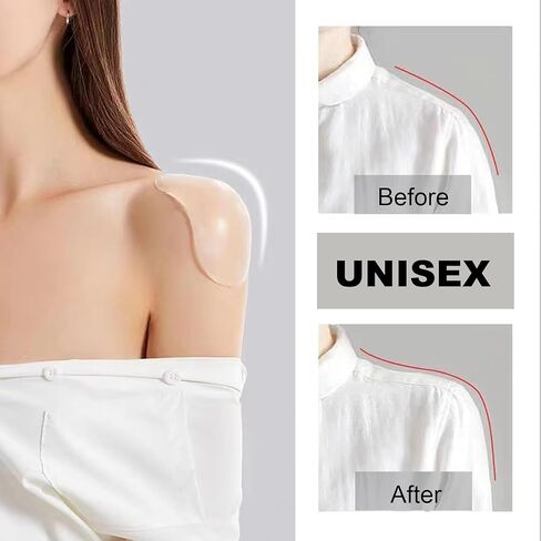 Shoulder Pads for Women's Clothing, Silicone Shoulder Pads, Anti-Slip Shoulder Push-up Pads. Revamp Your Wardrobe with Reusable Silicone Shoulder Pads - Stay Stylish All Day Long! in Saudi Arabia
