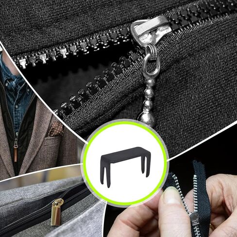 Qimoo 20 Pcs Zipper Stoppers, 8 Top & Bottom Zipper Stops Zippers Repair Kits for Bags Coats Jackets in Saudi Arabia