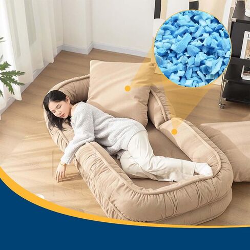 10 Pounds Memory Foam Bean Bag Filler, Shredded Memory Foam Filling, Premium Soft Bean Bag Filling, 100% Real Memory Foam for Dog Bed, Sofa Cushion, and Pillow for Arts and Crafts in Saudi Arabia
