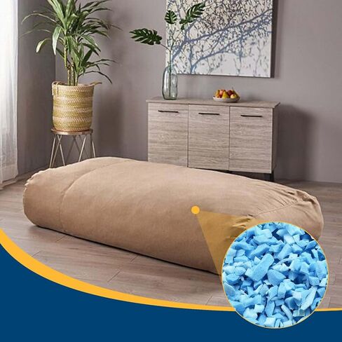 10 Pounds Memory Foam Bean Bag Filler, Shredded Memory Foam Filling, Premium Soft Bean Bag Filling, 100% Real Memory Foam for Dog Bed, Sofa Cushion, and Pillow for Arts and Crafts in Saudi Arabia
