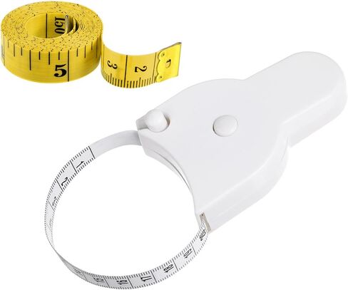 Body Measure Tape 150cm Metric Pink Retractable Measuring Tape with 60" Double Scale White Soft Tape Measure for Body Measurements, Sewing, Cloth in Saudi Arabia