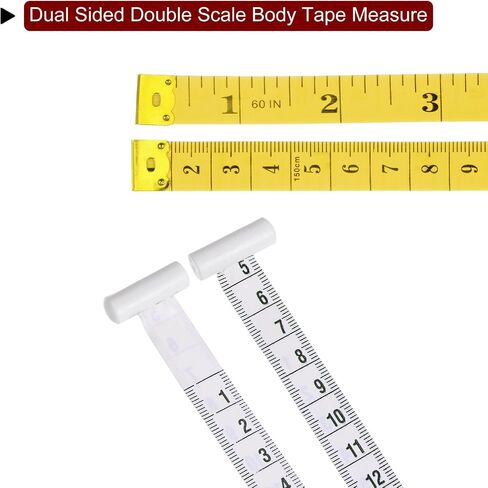 Body Measure Tape 150cm Metric Pink Retractable Measuring Tape with 60" Double Scale White Soft Tape Measure for Body Measurements, Sewing, Cloth in Saudi Arabia