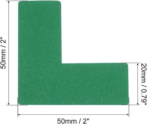 PATIKIL 5s زاوية تحديد الموقع 2x2x0.8 بوصة 25 حزمة علامة أرضية على شكل L لسطح طاولة المكتب، المكتب، أرضية المستودع، أسود in Kuwait