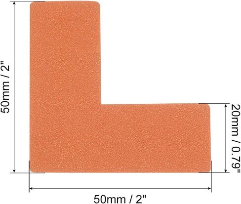 PATIKIL 5s زاوية تحديد الموقع 2x2x0.8 بوصة 25 حزمة علامة أرضية على شكل L لسطح طاولة المكتب، المكتب، أرضية المستودع، أسود in Kuwait