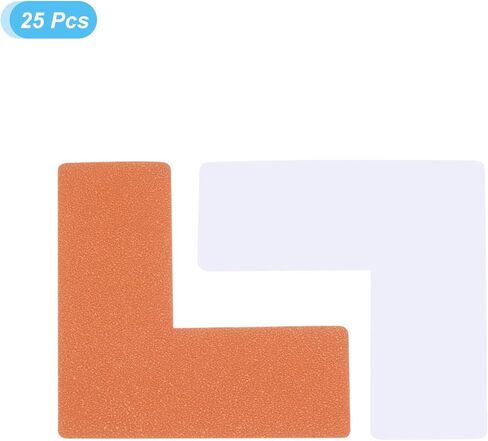 PATIKIL 5s زاوية تحديد الموقع 2x2x0.8 بوصة 25 حزمة علامة أرضية على شكل L لسطح طاولة المكتب، المكتب، أرضية المستودع، أسود in Kuwait