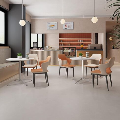 Round Office Table Conference Table Small Dining Table Coffee Meeting Table for Office Boardroom Kitchen Living Room Waterproof Desktop Easy Assembly 31.5 inch in Saudi Arabia