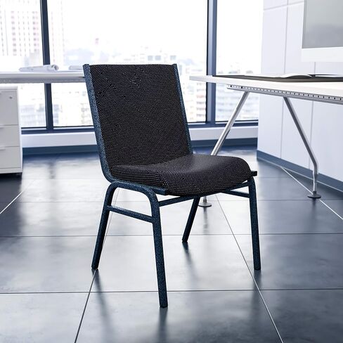 Flash Furniture HERCULES Series Heavy Duty Black Vinyl Stack Chair with Ganging Bracket in Saudi Arabia