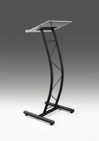 Kingdom KML7B Large Portable Lectern, Stand Up Church Pulpit, Slanted Lectern, Conference Podium for Speakers, Speeches and Other Occasions- Truss Lectern, Black Powder Coat Finish, Metal in Kuwait