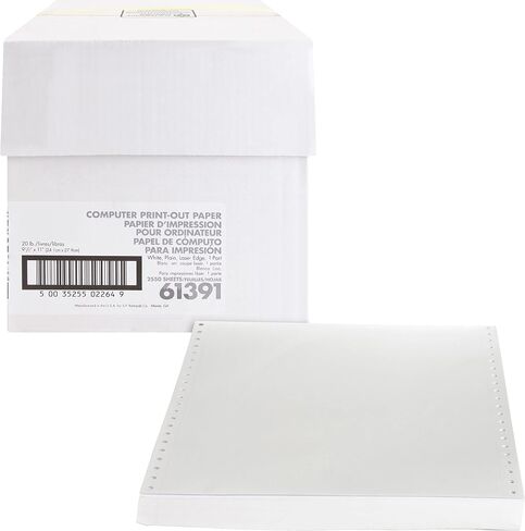 Sparco Computer Paper, Plain, 20 lbs, 9-1/2 x 11 Inches, 2550 Sheets Count, White (SPR61391) in Saudi Arabia