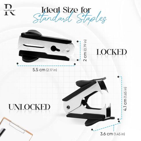 Professional Staple Remover 3 Pcs Black Staple Puller Pinch Jaw Style Staple Remover Tool with Safety Lock for Office, School and Home in Saudi Arabia