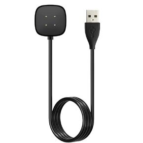 SENGKOB [2-Pack] Charger Cable Compatible with Smart Watch Fitbit Versa 4 / Sense/Versa 3 / Sense 2, Replacement USB Charging Cradle Dock Stand Cable (3.3 ft/1.0ft) in Saudi Arabia