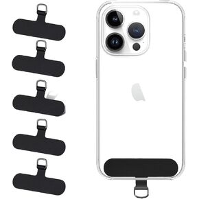 3 Pack Cell Phone Lanyard Patchs, Phone Tether Tab for iPhone, Phone Chain&Strap Replacement Part for All Fullcover Phone Cases - Black in Saudi Arabia