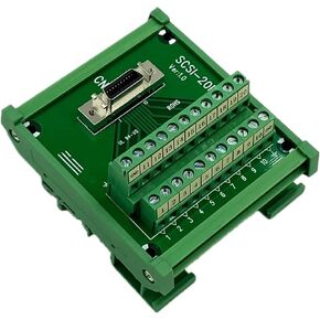 SCSI-20P SCSI CN20 Female Breakout Board 20 Pin Terminal Module Adapter DIN Rail Mounting HPCN20P(20P TB and 5m Cable) in Saudi Arabia