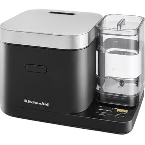 KitchenAid Grain and Rice Cooker 8 Cup with Automatically Sensing Integrated Scale + Water Tank, KGC3155, Black Matte in Saudi Arabia