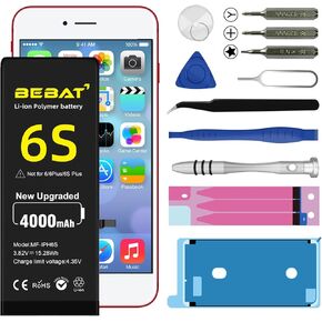Replacement for iPhone 6S Battery,4000mAh High Capacity Li-ion Polymer Replacement Battery for Model A1633 A1688 A1700 with Complete Professional Repair Tool in Kuwait