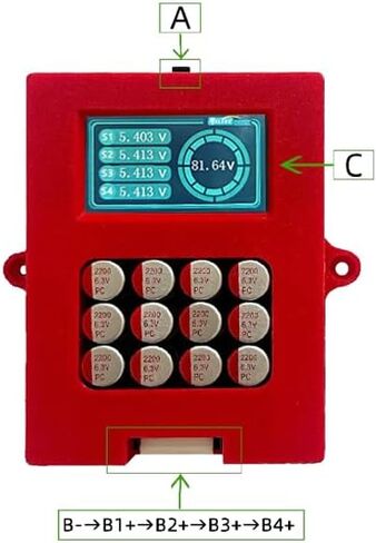 4S 6S 8S Balancer النشط مع شاشة الجهد LIFEPO4 معادل LIPO/LTO اختبار الجهد البطارية (4S LIFEPO4 LIPO) in Kuwait