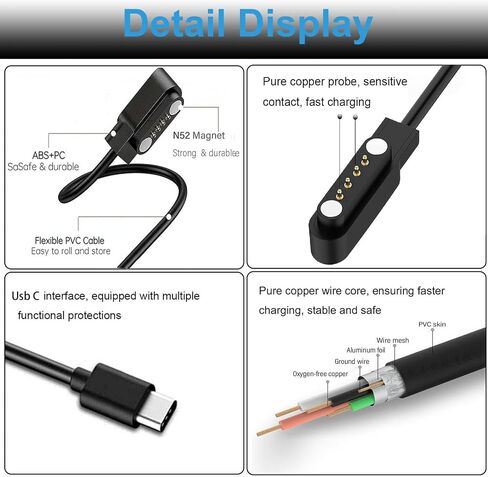 [2-Pack USB-C Charger for PLAUD Note AI Voice Recorder Charger Replacement Charging Cable Type C in Saudi Arabia