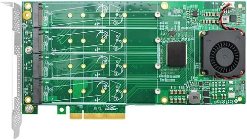 PCIE Generic X8 to 4-Port M.2 NVME Card in Kuwait