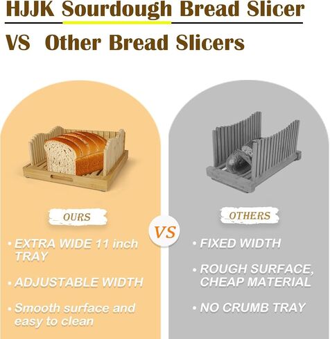Bread Slicer for Sourdough Rounds, 11″ Adjustable,Large Wide Capacity, The ideal gift for baking experts(Natural color) in Saudi Arabia