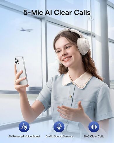 Baseus Bass BH1 NC Adaptive Active Noise Cancelling Headphones, Real-Time Adaptive Hybrid ANC, SuperBass 2.0, LDAC Hi-Res Sound, 80H Playtime, 5-Mic AI Clear Calls, Comfortable Fit, Bluetooth 6.0 in Saudi Arabia